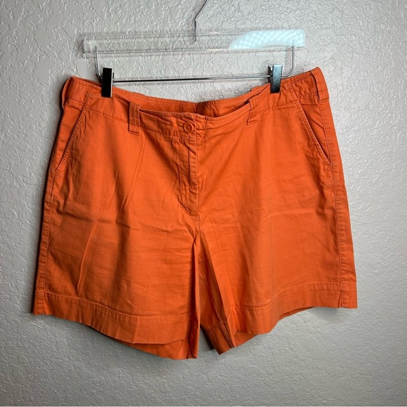Talbots Orange Stretch Shorts - Picture 2 of 6